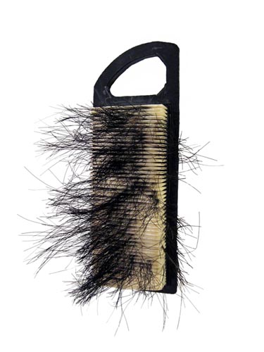 <b>Filter, 2009</b><br>9” L x 3 1/8”W x 3 ½”D<br<air filter, horse hair